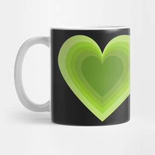 Sage green heart Mug